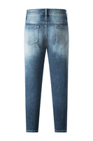 Blue Distressed Ripped Skinny Jeans - ElectronX Plus