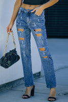 Buttoned Pockets Distressed Jeans - ElectronX Plus