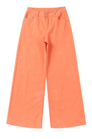 Orange Acid Wash High Waist Wide Leg Jeans - ElectronX Plus