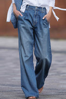 Blue Slouchy Wide Leg Jeans - ElectronX Plus