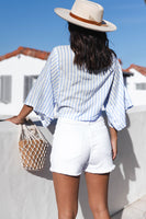 White Distressed Frayed Denim Shorts - ElectronX Plus