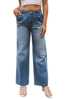 Blue Slouchy Wide Leg Jeans - ElectronX Plus