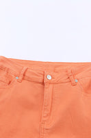 Orange Acid Wash High Waist Wide Leg Jeans - ElectronX Plus