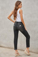 Black Distressed Boyfriend Denim Pants - ElectronX Plus