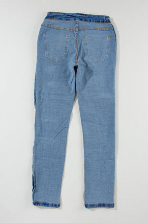 Buttoned Pockets Distressed Jeans - ElectronX Plus