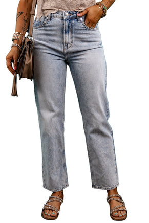 Beau Blue Acid Wash Straight Jeans - ElectronX Plus