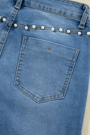 Dusk Blue Pearl Boot Cut Denim Jeans - ElectronX Plus