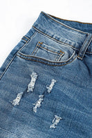 Buttoned Pockets Distressed Jeans - ElectronX Plus