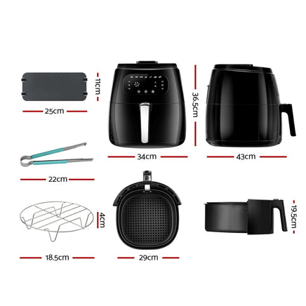 Devanti Air Fryer 8.5L LCD Fryers - ElectronX Plus