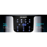 Devanti Air Fryer 7L LCD Fryers Stainless Steel - ElectronX Plus