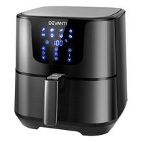 Devanti Air Fryer 7L LCD Fryers Black - ElectronX Plus