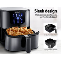 Devanti Air Fryer 7L LCD Fryers Black - ElectronX Plus