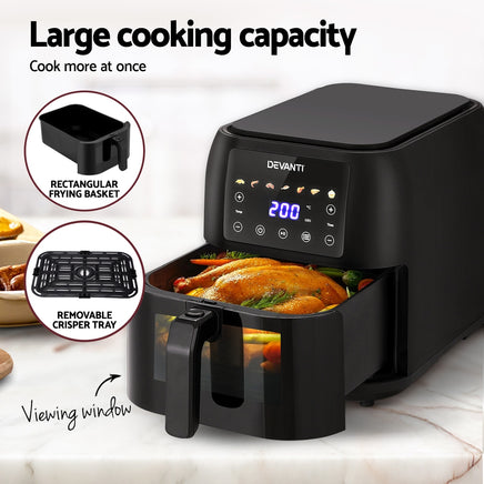 Devanti Air Fryer 8L LCD Fryers - ElectronX Plus