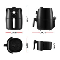 Devanti Air Fryer 2.5L Knob Fryers - ElectronX Plus