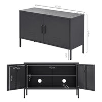 ArtissIn Buffet Sideboard Metal Cabinet - BASE Charcoal - ElectronX Plus