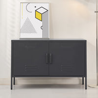 ArtissIn Buffet Sideboard Metal Cabinet - BASE Charcoal - ElectronX Plus