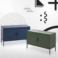 ArtissIn Buffet Sideboard Metal Cabinet - BASE Green - ElectronX Plus