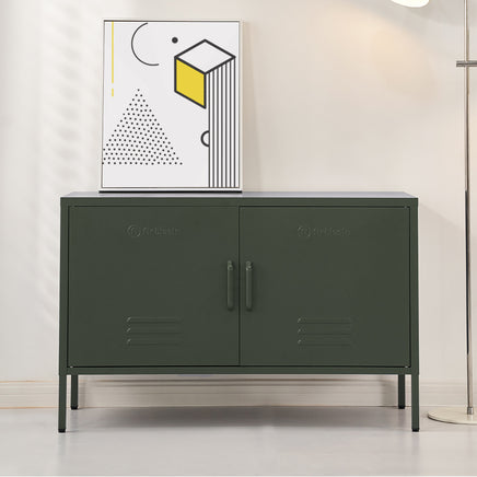 ArtissIn Buffet Sideboard Metal Cabinet - BASE Green - ElectronX Plus