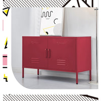 ArtissIn Buffet Sideboard Metal Cabinet - BASE Pink - ElectronX Plus