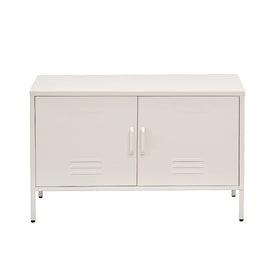 ArtissIn Buffet Sideboard Metal Cabinet - BASE White - ElectronX Plus