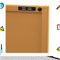 ArtissIn Buffet Sideboard Metal Cabinet - BASE Yellow - ElectronX Plus