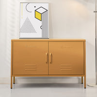 ArtissIn Buffet Sideboard Metal Cabinet - BASE Yellow - ElectronX Plus