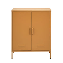 ArtissIn Buffet Sideboard Metal Cabinet - SWEETHEART Yellow - ElectronX Plus