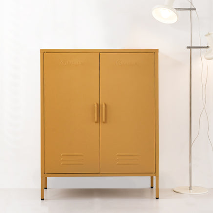 ArtissIn Buffet Sideboard Metal Cabinet - SWEETHEART Yellow - ElectronX Plus