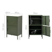 ArtissIn Buffet Sideboard Metal Cabinet - DOUBLE Green - ElectronX Plus