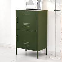 ArtissIn Buffet Sideboard Metal Cabinet - DOUBLE Green - ElectronX Plus