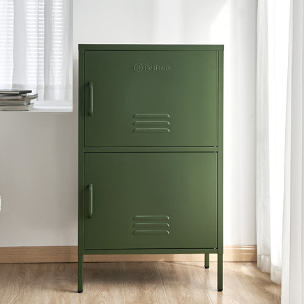 ArtissIn Buffet Sideboard Metal Cabinet - DOUBLE Green - ElectronX Plus