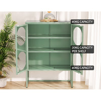 ArtissIn Buffet Sideboard Metal Cabinet - ELLA Green - ElectronX Plus