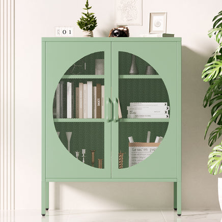 ArtissIn Buffet Sideboard Metal Cabinet - ELSA Green - ElectronX Plus