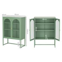 ArtissIn Buffet Sideboard Metal Cabinet - ELMA Green - ElectronX Plus