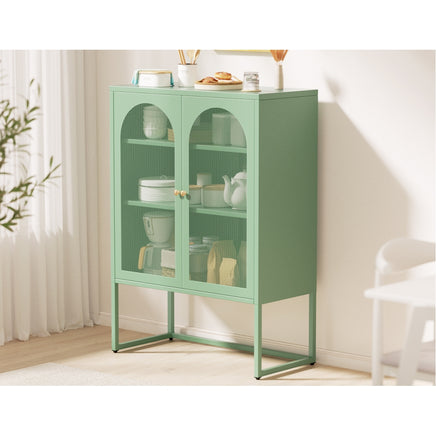 ArtissIn Buffet Sideboard Metal Cabinet - ELMA Green - ElectronX Plus