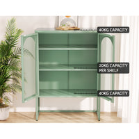 ArtissIn Buffet Sideboard Metal Cabinet - ELMA Green - ElectronX Plus