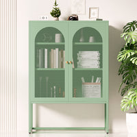 ArtissIn Buffet Sideboard Metal Cabinet - ELMA Green - ElectronX Plus