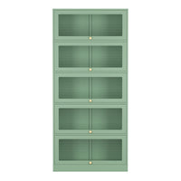 ArtissIn Buffet Sideboard Cupboard Cabinet Storage Mesh Doors Metal Green ELIA - ElectronX Plus