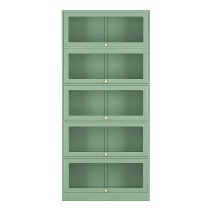 ArtissIn Buffet Sideboard Cupboard Cabinet Storage Mesh Doors Metal Green ELIA - ElectronX Plus