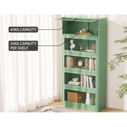 ArtissIn Buffet Sideboard Cupboard Cabinet Storage Mesh Doors Metal Green ELIA - ElectronX Plus