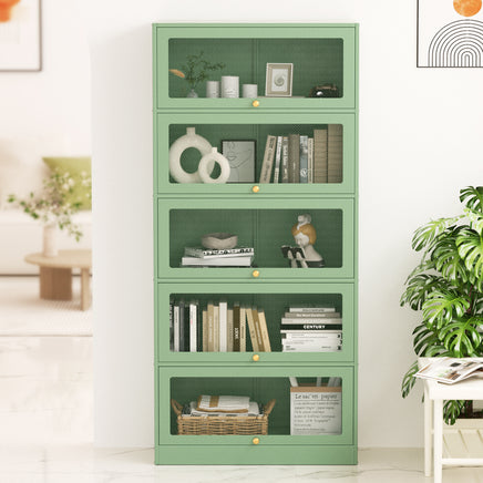 ArtissIn Buffet Sideboard Cupboard Cabinet Storage Mesh Doors Metal Green ELIA - ElectronX Plus