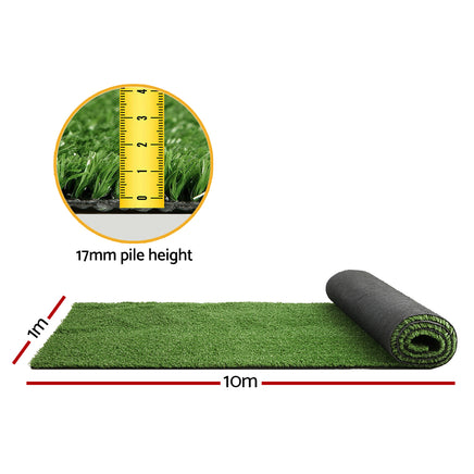 Primeturf Artificial Grass Synthetic 20 SQM Fake Lawn 17mm 1X10M - ElectronX Plus