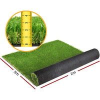 Primeturf Artificial Grass 60SQM 30mm Synthetic Fake Lawn Turf Plastic Plant 4-coloured 2mx5m - ElectronX Plus