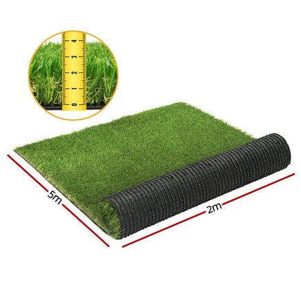 Primeturf Artificial Grass 30mm 2mx5m 50SQM Synthetic Fake Lawn Turf Plastic Plant 4-coloured - ElectronX Plus