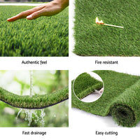 Primeturf Artificial Grass 30mm 2mx5m 50SQM Synthetic Fake Lawn Turf Plastic Plant 4-coloured - ElectronX Plus