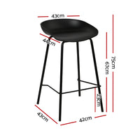 Artiss 2x Bar Stools Kitchen Counter Stools Metal - ElectronX Plus