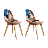 Artiss Dining Chairs Set of 2 Fabric Retro Replica DSW - ElectronX Plus