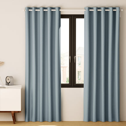 Artiss 2X Blockout Curtains Eyelet 180x213cm Grey - ElectronX Plus