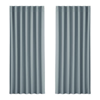 Artiss 2X Blockout Curtains Eyelet 240x230cm Grey - ElectronX Plus