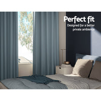 Artiss 2X Blockout Curtains Eyelet 240x230cm Grey - ElectronX Plus